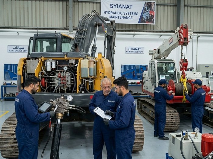صيانة المحركات الهيدروليكية بالرياض, إصلاح البوكلينات والكرينات من صيانات